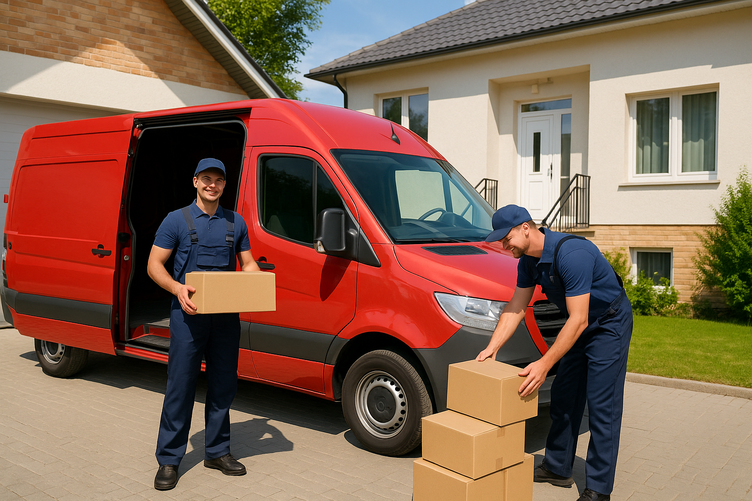 Kombi i radnici za selidbe